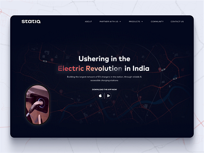 Statiq | EV Website Design automotive charging station design electric electric bike electric mobility electric vehicle website energy ev ev charger ev website mobility ui ui ux uidesign ux ux design vehicle web design website design