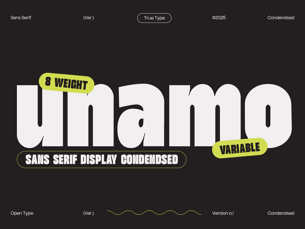 TT Unamo - Sans Display Condensed branding clean design display font elegant font font family logotype truetype