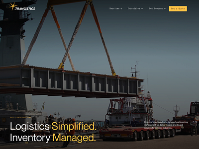 Trangistics - Website Design for Logistics ui design