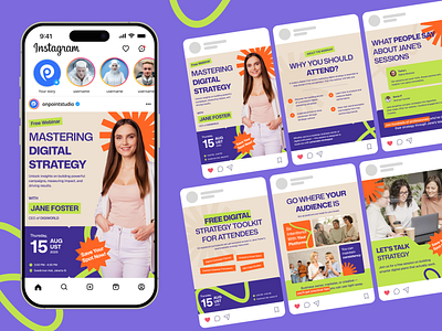 Market Value Social Media Instagram Carousel branding business carousel corporate digital marketing graphic design influencer instagram market value marketing post poster social media value webinar