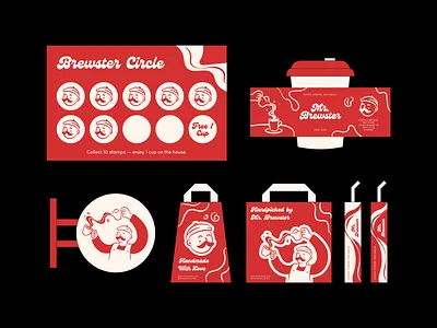 Packaging Coffee Shop Design: Cafe Branding brand identity branding brew cafe coffee dielines drink graphic design illustration label label design logo logomark logos packaging stationary thank you card