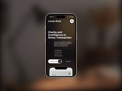 Online Bank Landing Page | Fintech graphic design product design typography ui ux web design