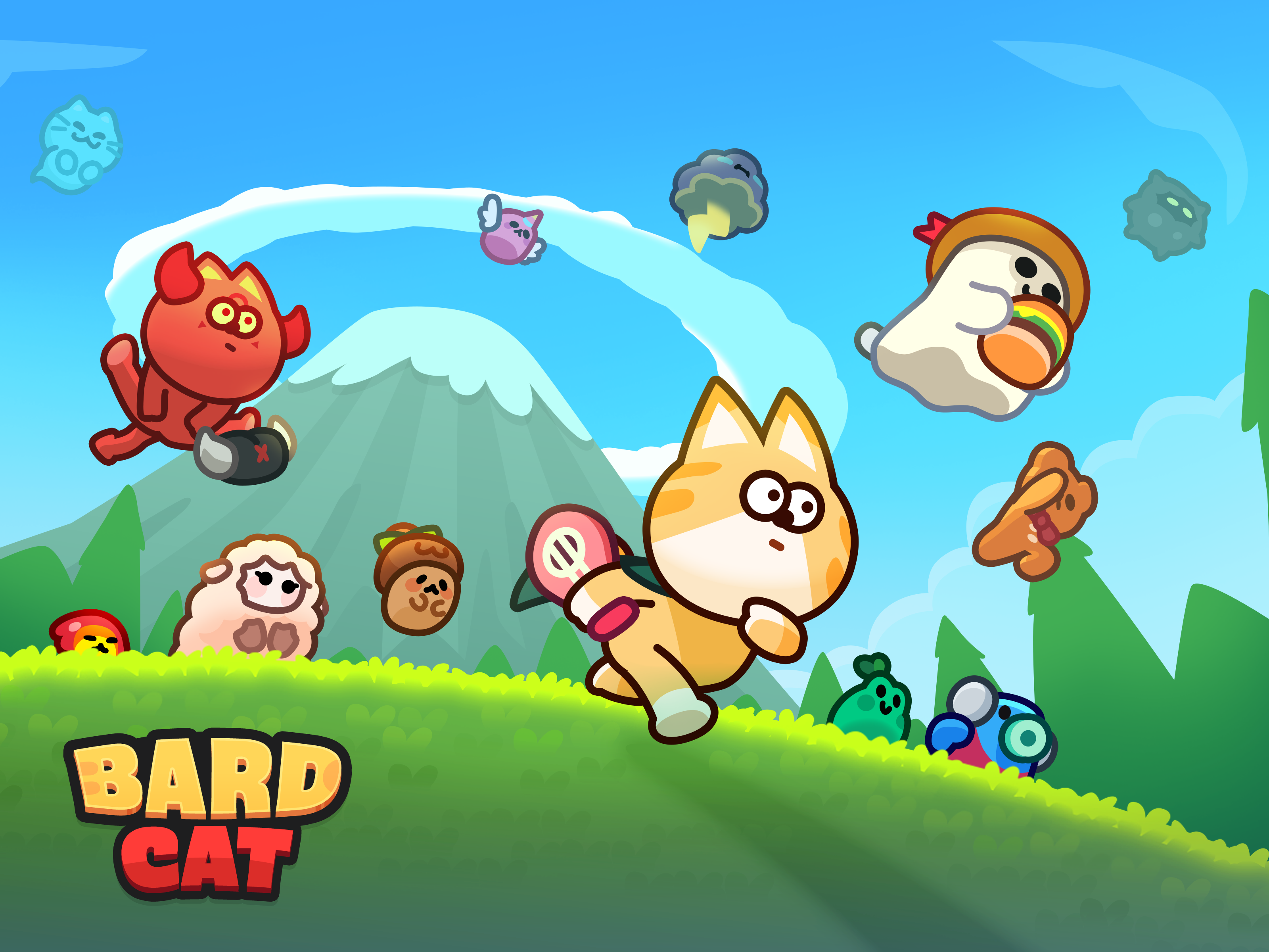 BardCat Illustration appstore bardcat cat game googleplay idle layerlab layerlab.games meow