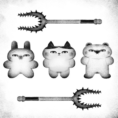 Chiikawa 2d animal art cat design editorial illustration graphic design illustration parody