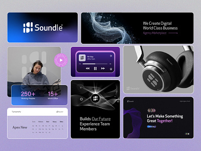 Soundle- Logo & Brand Identity brand design brand identity branding graphic design logo logo branding logos music logo s logo sound logo tech logo technology visual branding visual identity
