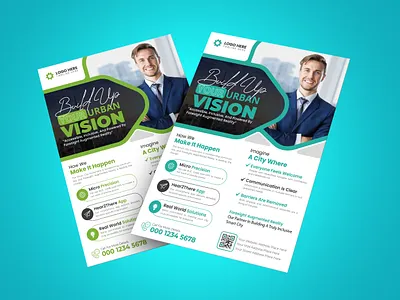 Flyer Design for Urban Vision Project a4 branding business clean client creative flyer design graphic design illustrator modern design print design vision