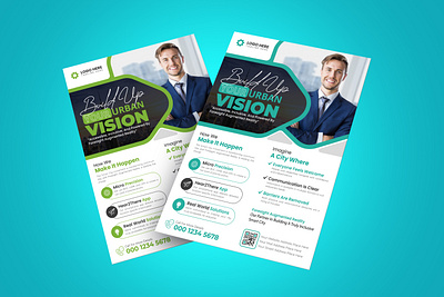 Flyer Design for Urban Vision Project a4 branding business clean client creative flyer design graphic design illustrator modern design print design vision