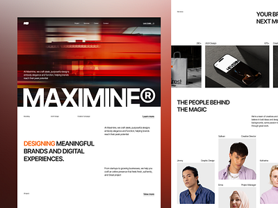 Maximine - Agency Website agency agency design bold clean company company profile design emura studio emurastudio landing page portfolio projects studio team ui uiux web website