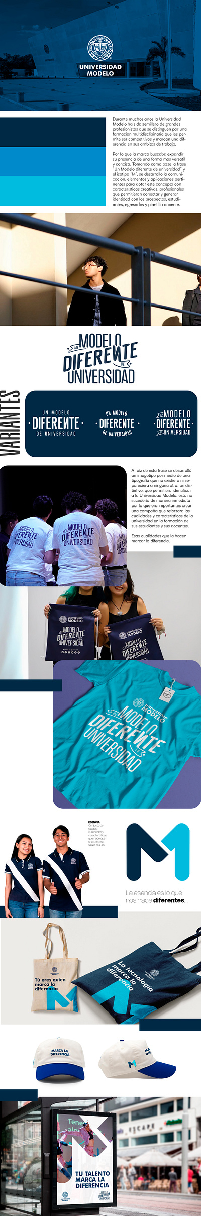 Universidad Modelo | Branding e identidad visual advertising campaign branding design graphic design logo logotype monogram school strategy type typography university vector