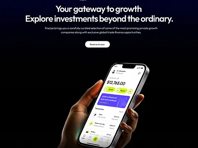Investment App Dark UI branding ui
