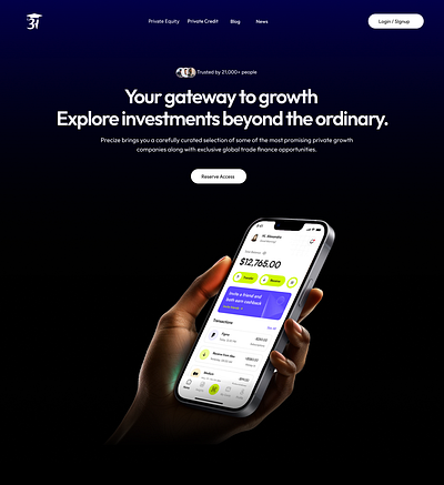 Investment App Dark UI branding ui