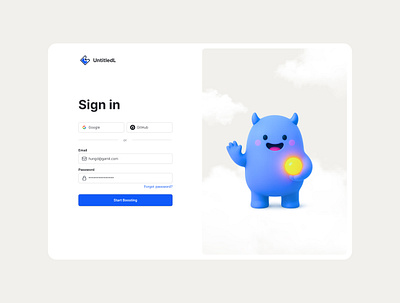 UntitledL - Sign in dailyui design sign in ui web design