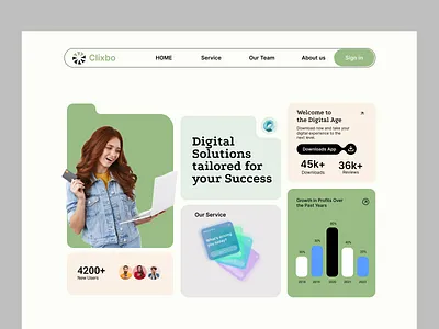 Digital Agency Landing Page digital agency finance finance web landing page service startup ui ux design web design website