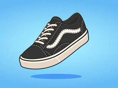 Vans Old Skool👟 branding casual clothing doodle fashion flat footwear icon illustration logo shoes sneakers sport style trendy vans vans old skool