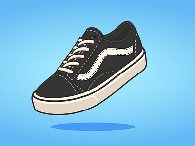 Vans Old Skool👟 branding casual clothing doodle fashion flat footwear icon illustration logo shoes sneakers sport style trendy vans vans old skool