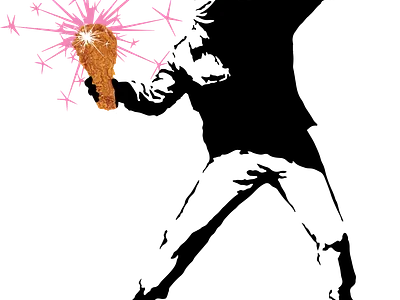 BANKSY FRIED CHICKEN MOLOTOV