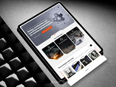 Industrial Platform UI Design | Sepahaan 3dprinting) arabic bilingual cad design engineering illustration industry information architecture landing page manufacturing order management responsive robotic ui ux ux design website صنایع عربی