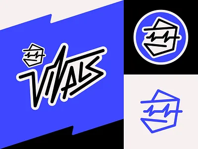 Vitals Logo dad hat design ekg hat head heart rate logo sticker typography vector vitals