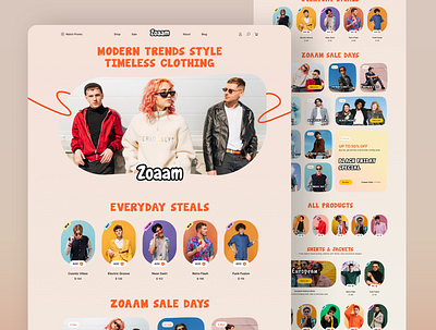 Fashion Ecommerce Website branding clothing website creative design e commerce fanky graphic design landing page logo minimal uiux website design