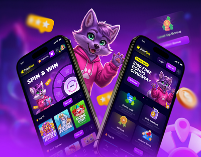 PawBet - Mobile Casino betting betting app casino casino app casino game casino interface casino template casino ui gambling mobile casino poker roulette slots ui