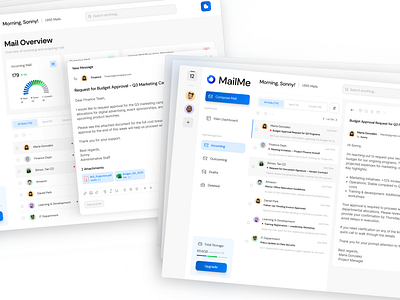 Mail Management System Dashboard admindashboard ailmanagement cleanui dashboardui datavisualization design minimaldesign productdesign ui uiux design userexperience userinterface webappdesign webdashboard website