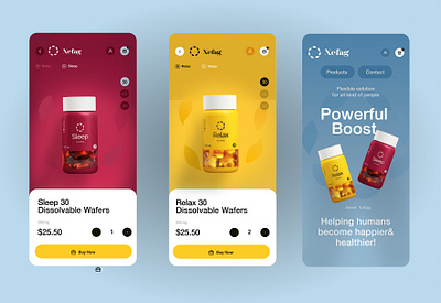Medicine app ui figma graphic design medicine product mobile app ui relaxing pills shopping app ui sleepy pills ui design uiux design