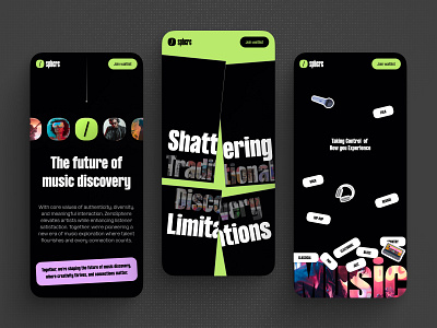 Responsive Website for a Music Discovery Platform adaptive design android design app design ios design mobile mobile app mobile design music outcrowd responsive ui ux uxui