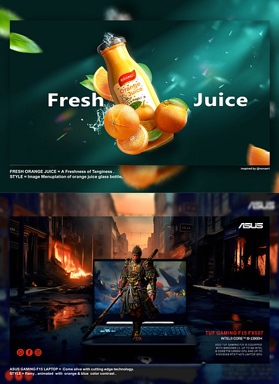 Product banner design asus gaming laptop banner design branding color grading gaming laptop graphic design image menuplation landscape design marketing orange juice product banner design tuf gaming laptop