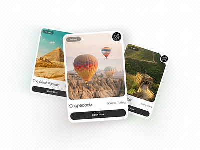 Travel Guide Card UI | Clean Card Design card ui