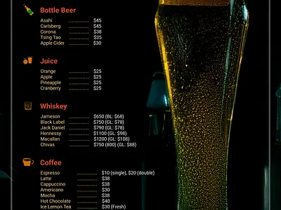 Restaurant menu card design flyer design printable flyer