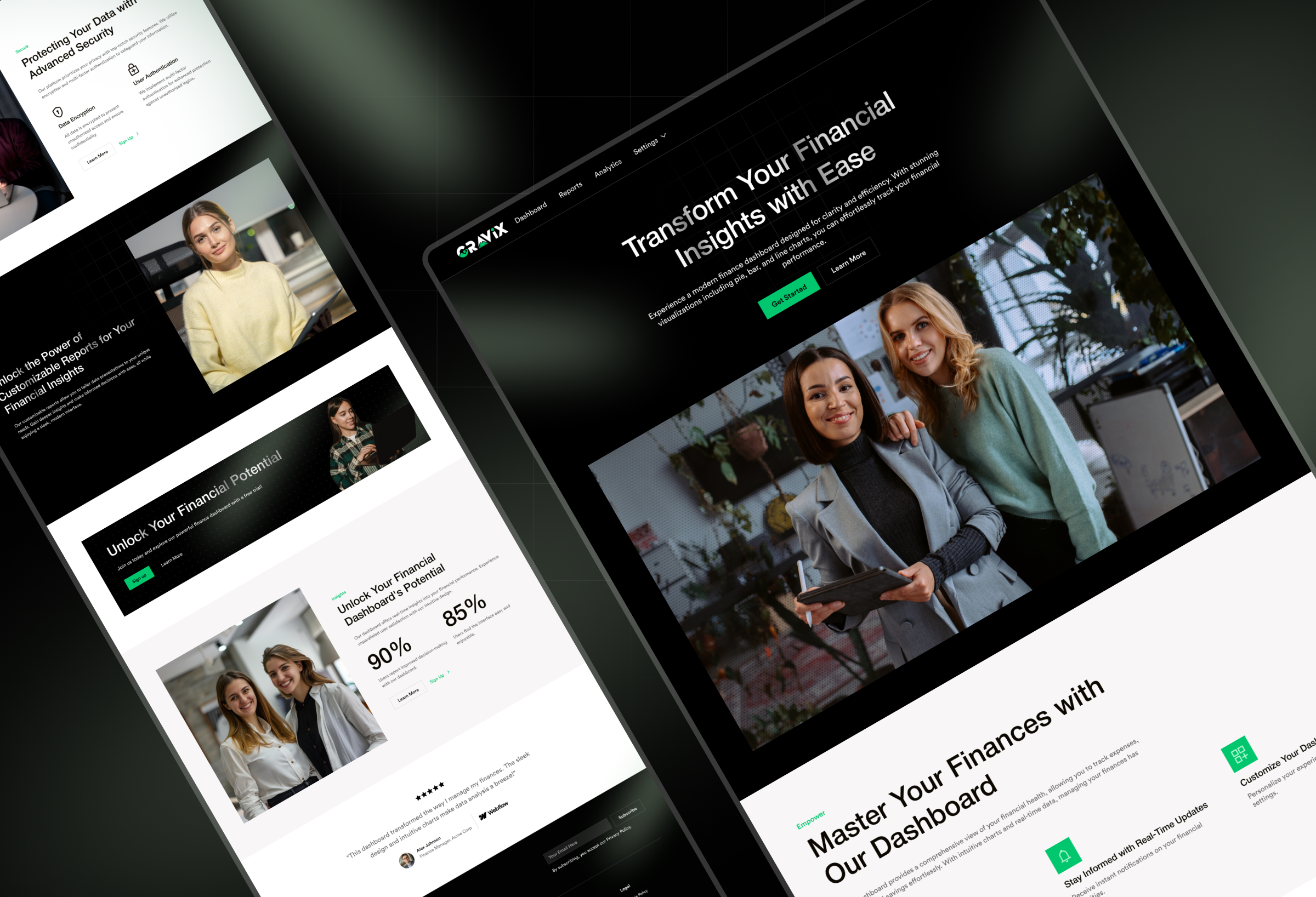 Gravix - Finance Landing Page Design banking clean dark finance finance landing page financial fintech hero section homepage investment landing page landing page design money saas savings wallet wealth web design web page website