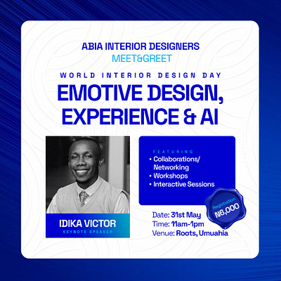 ABIA INTERIOR DESIGNERS - MEET&GREET - FLYER brand branding design flyer graphic design