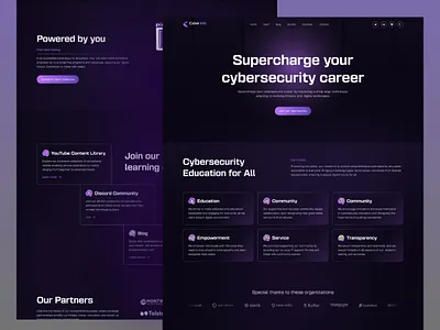 CyberSecurity Education Services Website cyber security cyber security website cybersecurity cybersecurity services digital safety education information security landing page security security website technology web design website redesign