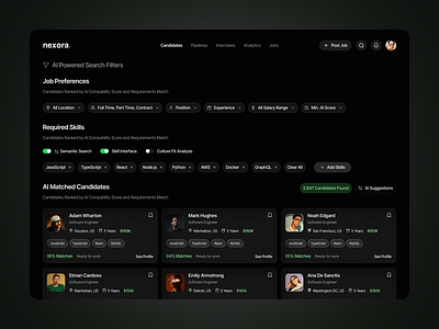 Nexora - Talent Hiring Dashboard SaaS ai ai dashboard dashboard hiring saas talent talent hiring dashboard uiux web