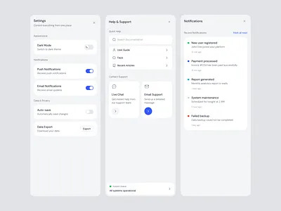 Modern Drawers UI Design modern sidebar sidebar ux navigation