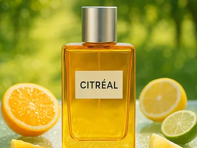 Perfume bottle AI generated branding graphic design