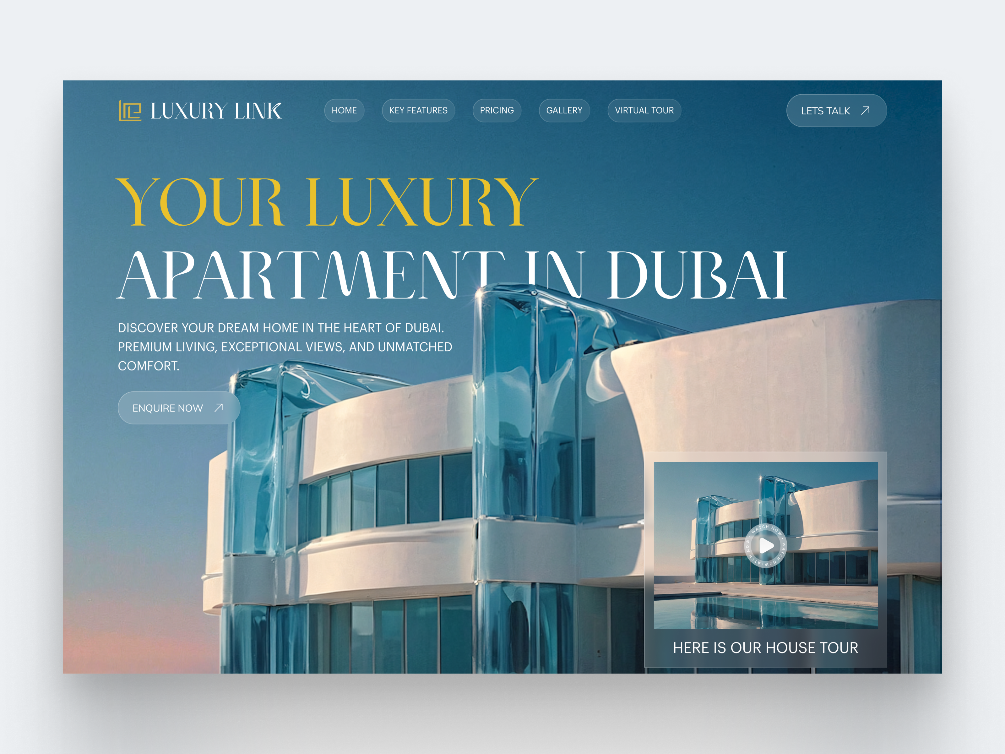 Luxury Villa Website Hero Section – Real Estate UI landing page ui uiux uiuxdesign ux webdesign