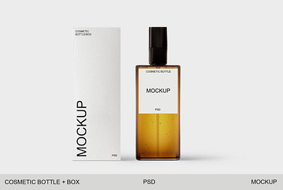 Cosmetic Product Mockup beauty bottle branding cosmetic bottle cosmetic product mockup design designer label mockup mock up mockup modern packaging packaging box packaging label skin care tags