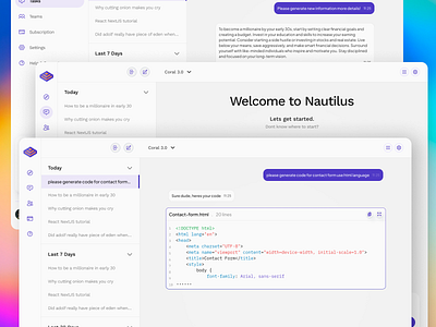 AI Chat (UI Concept) ai ai assistant ai chat ai web design clean minimalist web design