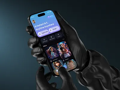 AI Video Generator App UI Design ai ai app ai powered app ai video app ai video generator app app design content creation app ios mobile mobile app mobile ui motion design app video generator