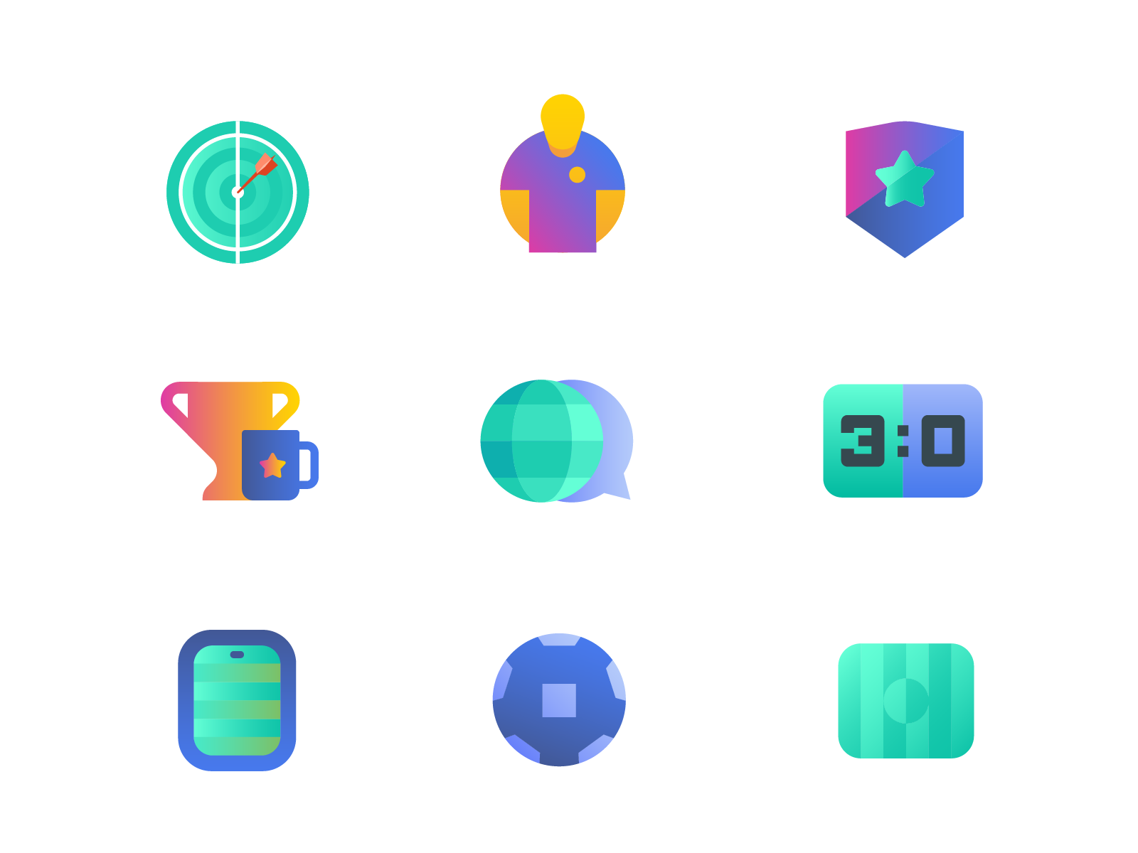 Fantasy Football Icons Set ball branding charge crypto custom fan fantasy football game games icon icons identity illustration logo minimal play player simple soccer