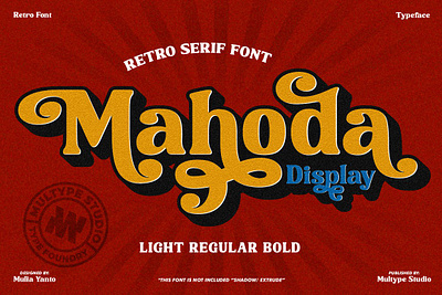 Mahoda Display Retro Serif Font 70s retro decorative font display font luxury font mahoda display retro serif font retro font retro serif serif display serif typeface vintage font