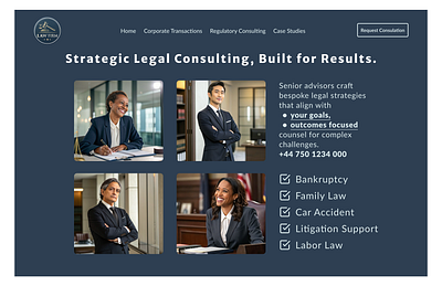 Law firm landing page design landing page law firm ui ux web
