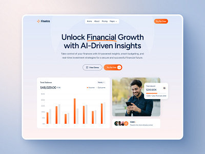 Saas website UI/UX design ai figma figma design fintech framer design framer website landing page saas saas landing page startup ui ui design ux ux design web design