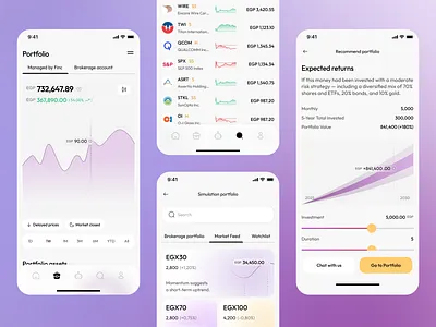 FinTech Mobile App Design app chart crypto fintech market mobile app trading ui ui design uiux design