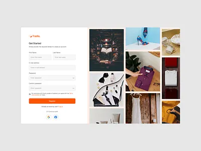 Get Started Page design ui