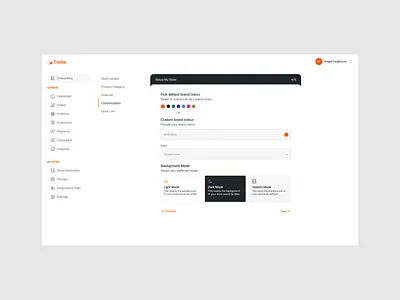 Store Customization Page design e commerce ui ux web