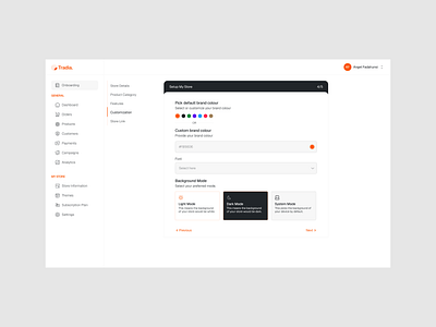 Store Customization Page design e commerce ui ux web