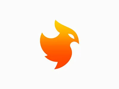 Minimalist Flame Bird ai logo app icon bird bird logo brand identity branding creative logo crypto exclusive logo flame gradient logo design logo for sale modern orange logo rooster