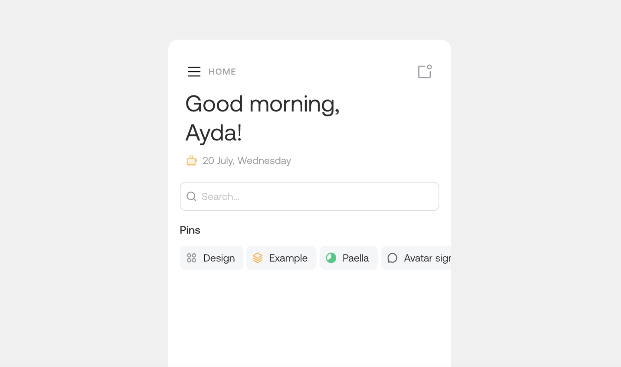 AI workhub animation app ui